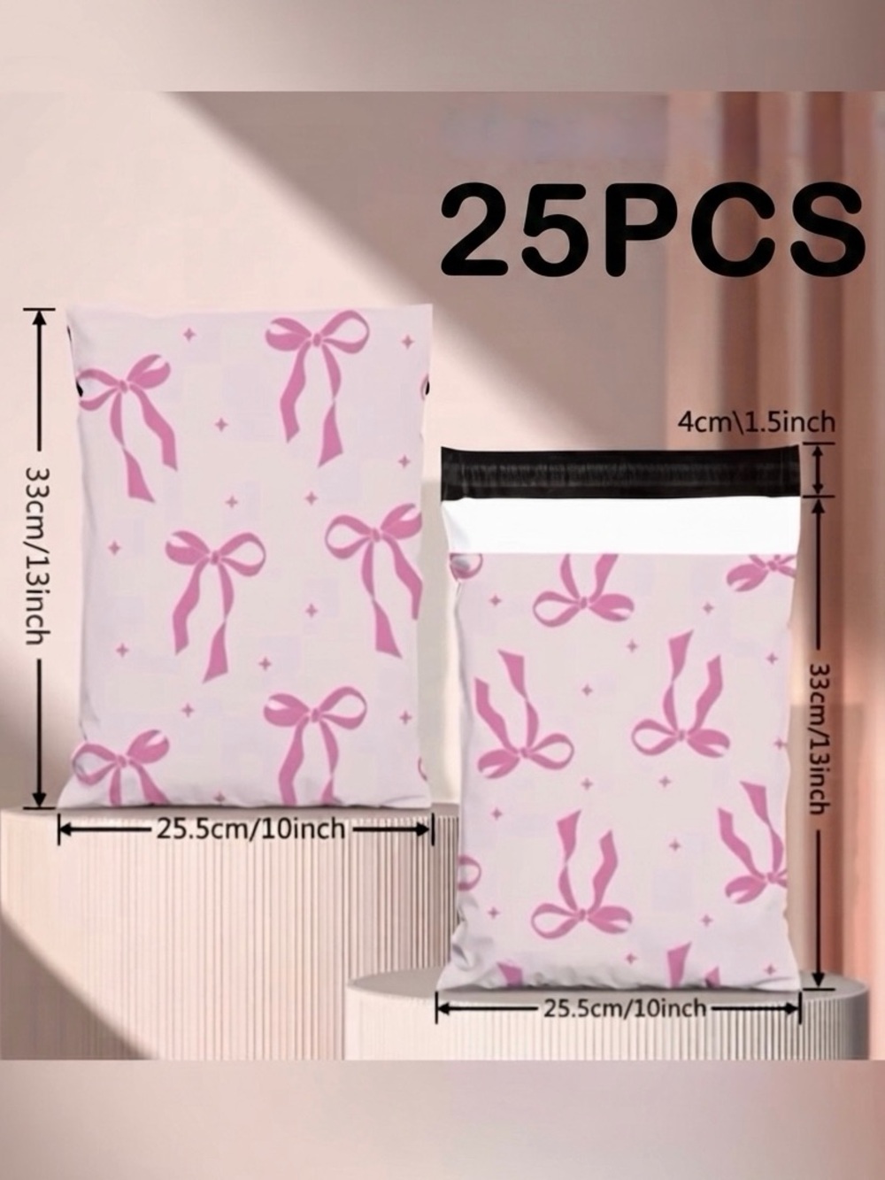 150PC Bundle: 25 Poly Mailers, 25 Cards & 100 Large Stickers - Picture 2 of 7